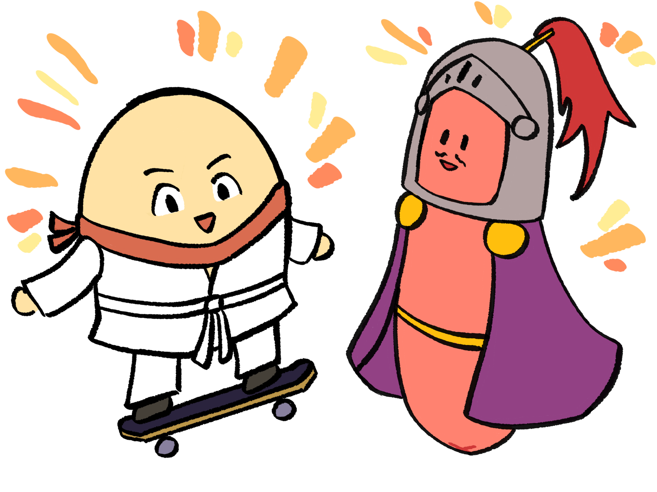 Hotdog Knight character from Egg Academy lore